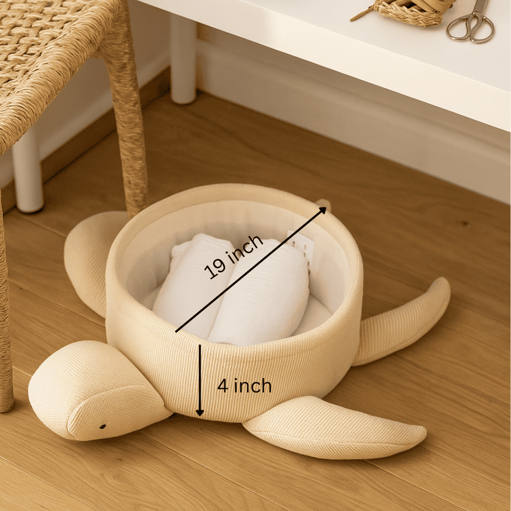 Knitted Cotton Turtle Basket