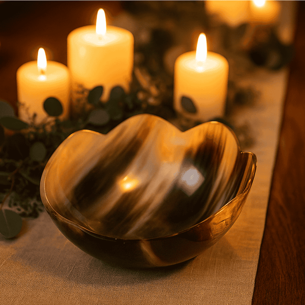 Recycled Horn Bowl | Hand Cut Ethical Artisan Decor