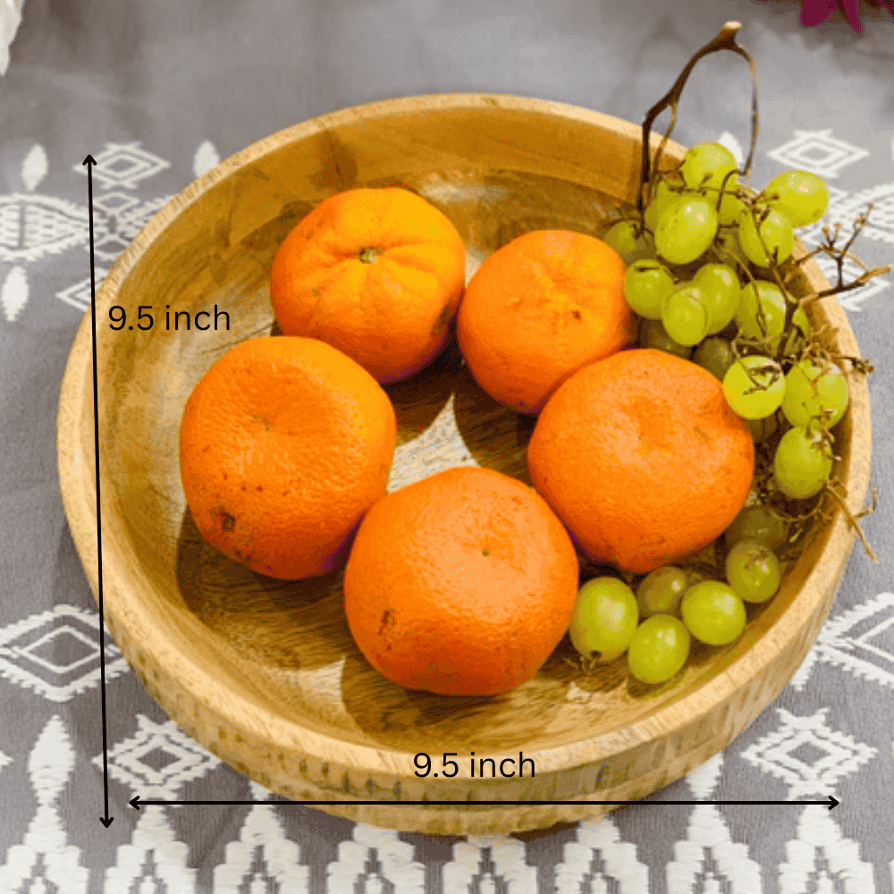 Hand-Carved Mango Wood Platter – Rustic Serving Elegance