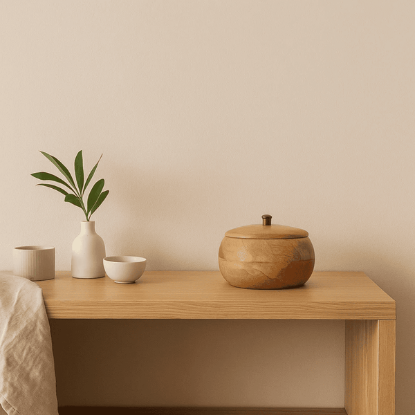 Wooden Bowl with Lid | Hand-Turned Classic Storage Serving
