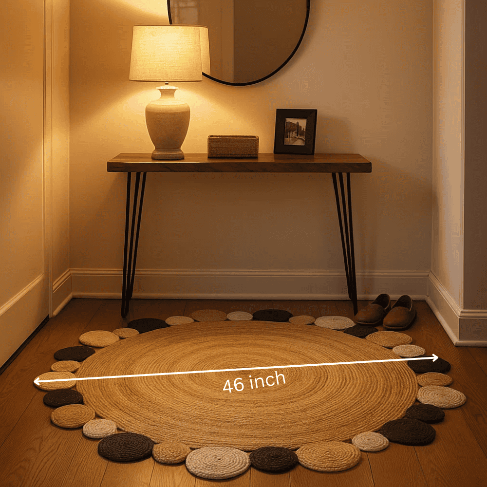 Braided Spiral Round Jute Rug