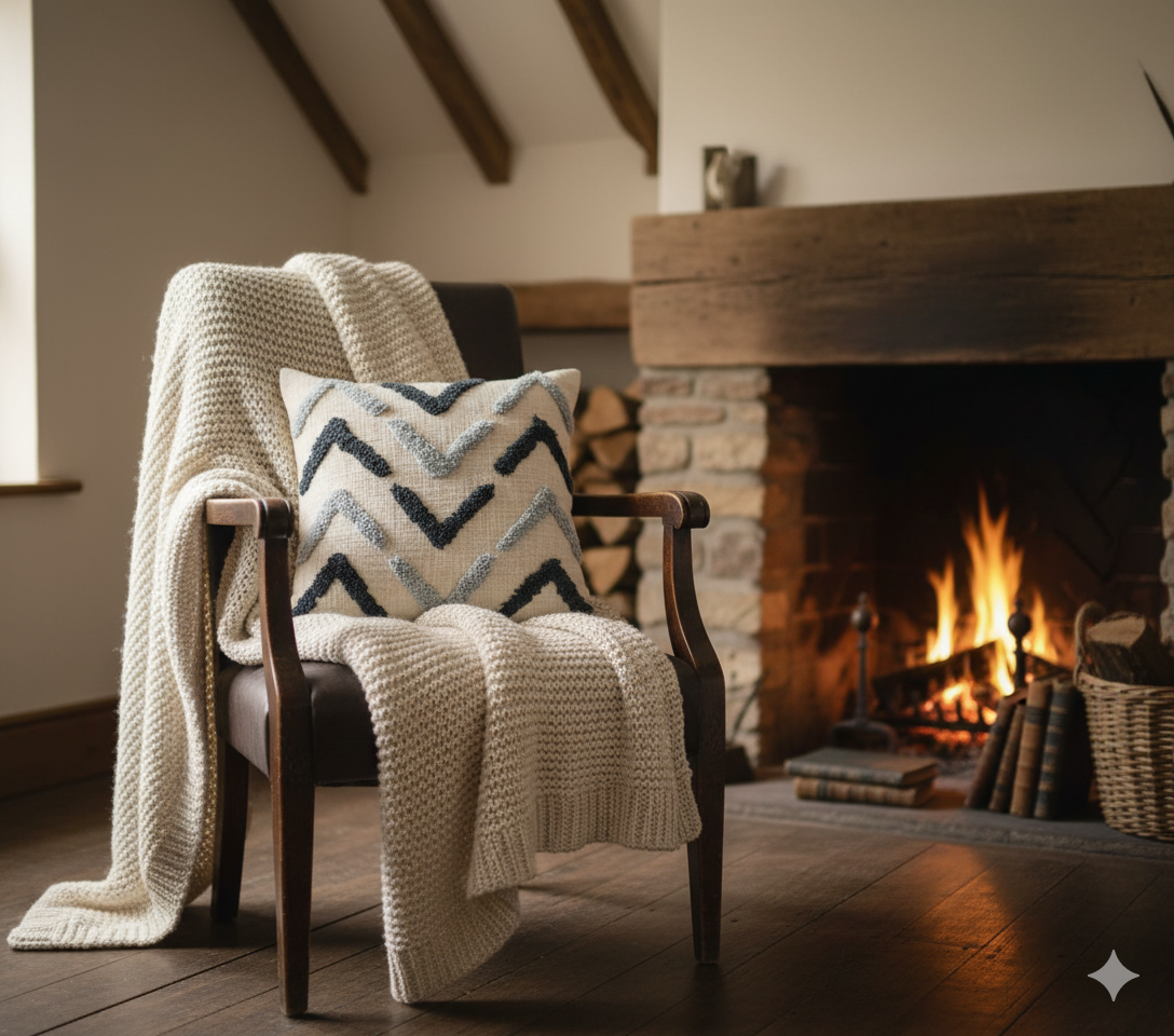 Arrow Tufted Grayscale Cotton Cushion Cover - Gleemium