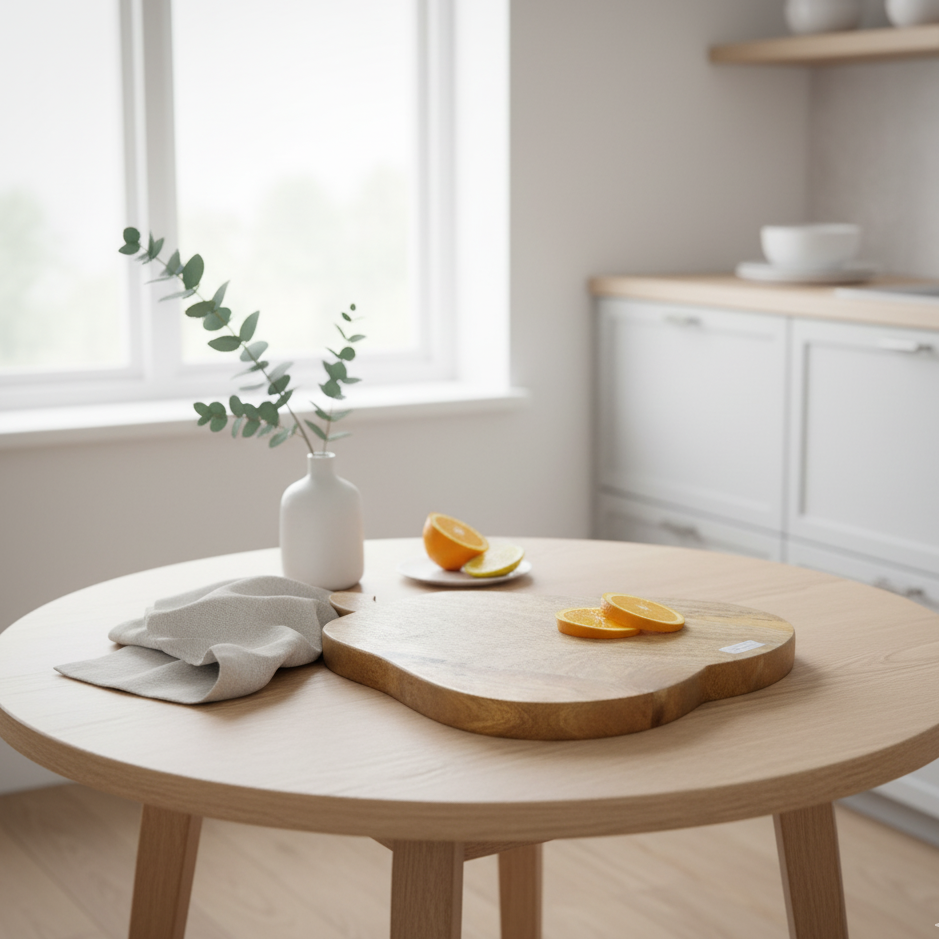 Hand Cut Mango Wood Pear-Shaped Chopping Board – Sustainable Wooden Chopping Board & Serving Platter -Gleemium