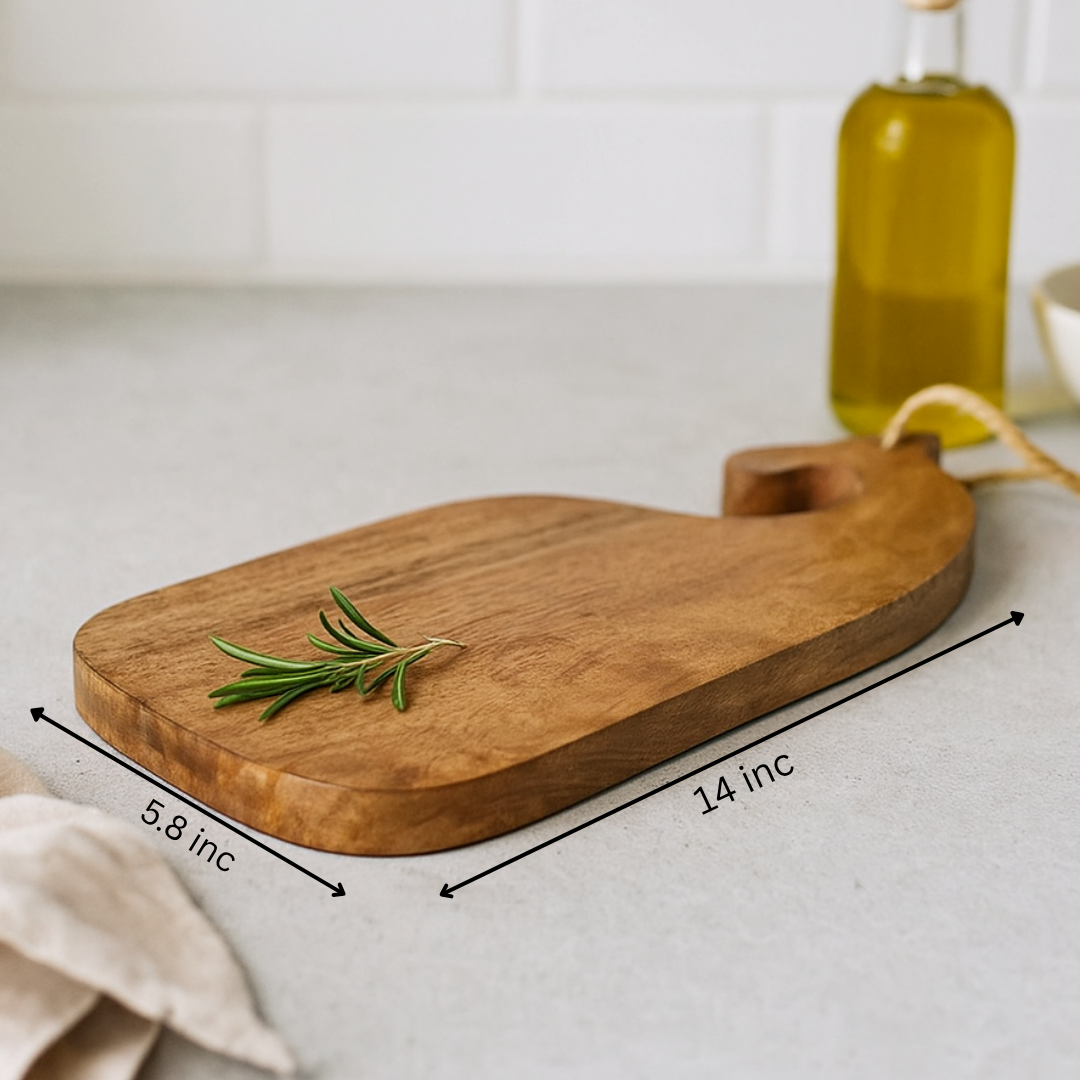 Farmhouse Mango Wood Chopping Board – Handcut - Gleemium Online Shop