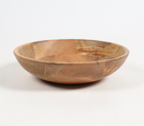 Turned Classic Mango Wood  Salad Bowl – Handcrafted