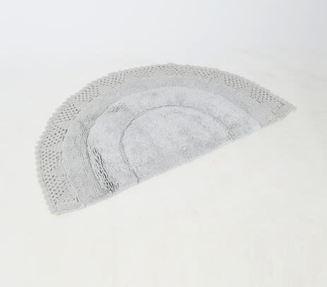 Hand Tufted Grey Cotton Bath Mat