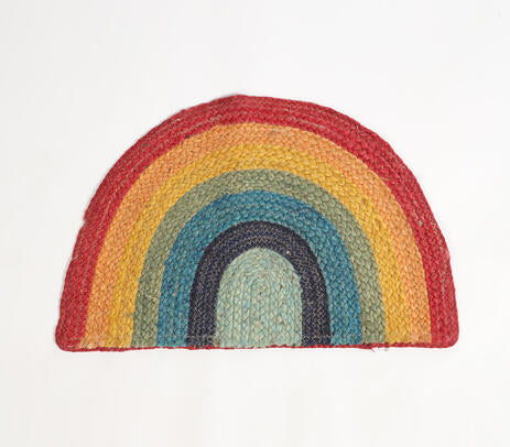 Braided Jute Rainbow Mat