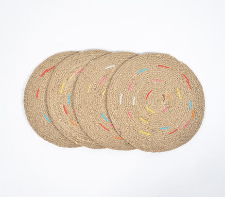 Hand Braided Jute Placemats (Set of 4)