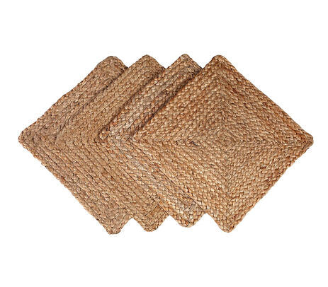 Hand Braided Jute Placemats (Set of 4)