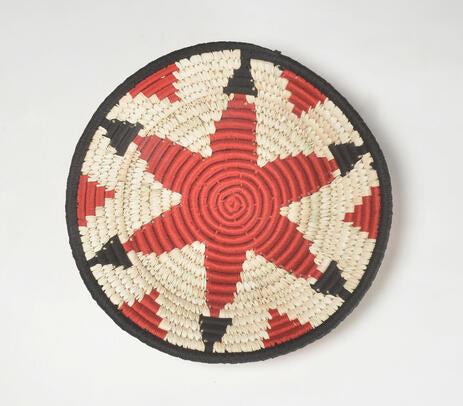 Handwoven Tribal Star Round Wall Plate