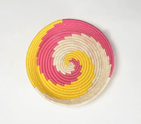 Handwoven Spiral Pop Wall Plate IB