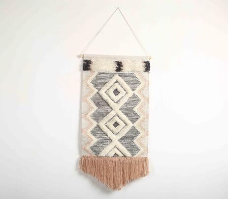 Tufted & Fringed wall hanging