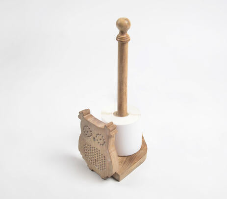 Wooden Owl Tissue Holder