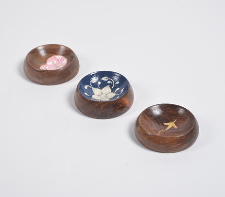 Florals & Birds Trinket Trays (Set of 3)