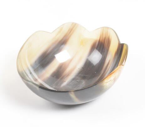 Hand Cut Recycled Horn Craft Bowl – Ethical Artisan Decor