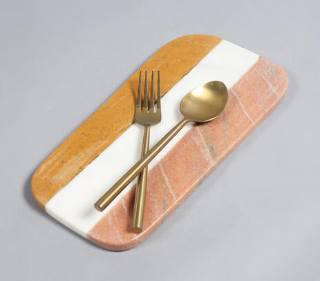 Block Striped Marble Cheeseboard – Hand Cut