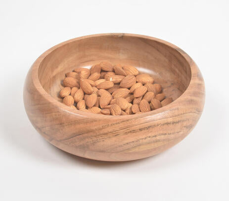 Natural Wooden Serving Bowl