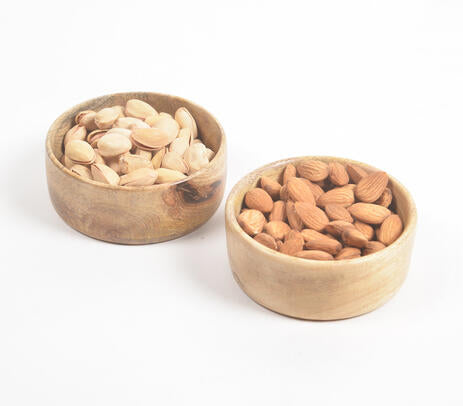Classic Acacia Wood Bowls Set – Handcrafted Serving Bowls