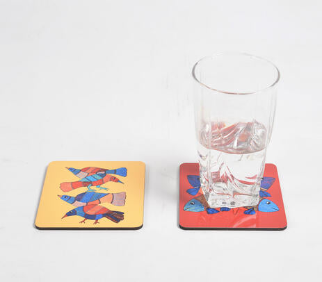 Madhubani Fish Laser Cut MDF Coasters