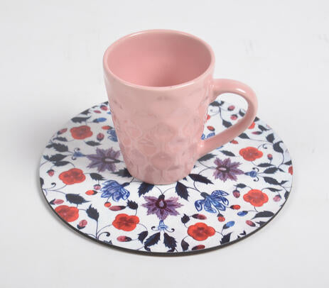 Vibrant Floral Laminated MDF &amp; Cork Trivet
