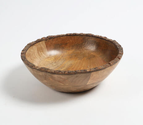 Mango Wood Turned Classic Snack Bowl