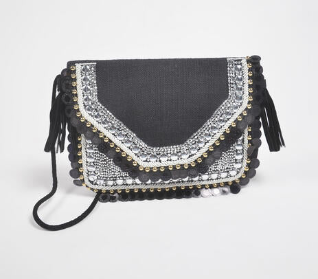 Statement Embellished Banjara Envelope Sling Bag