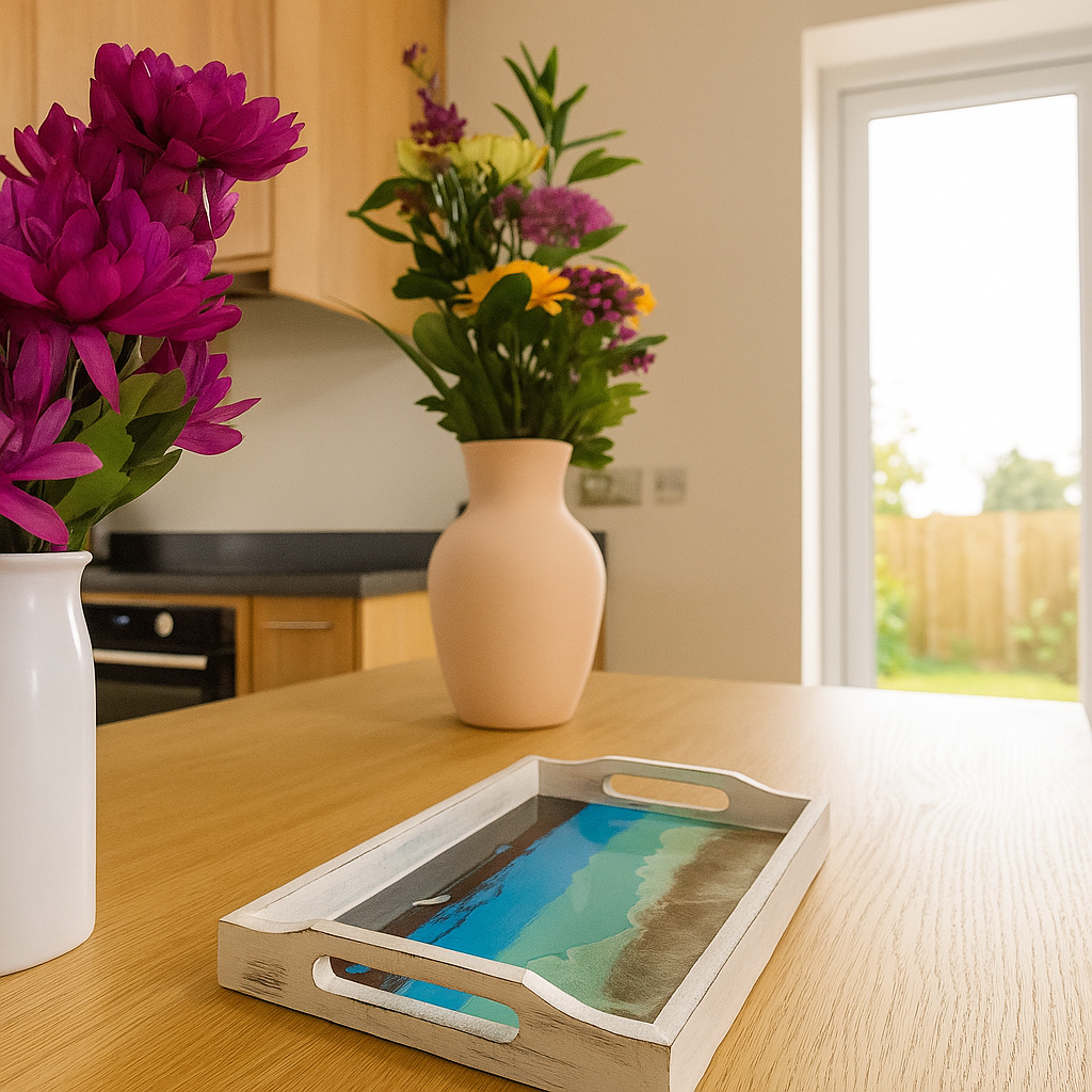 Gleemium Hand-carved mango Wood Tray in Australia