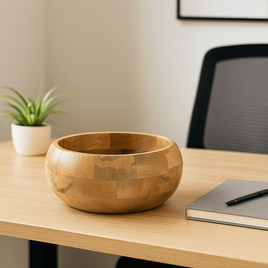 Hand Turned Wooden Salad Bowl – Minimalist