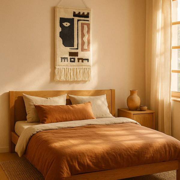 Large Tufted Cotton Wall Hanging | Tribal Handwoven Statement Decor