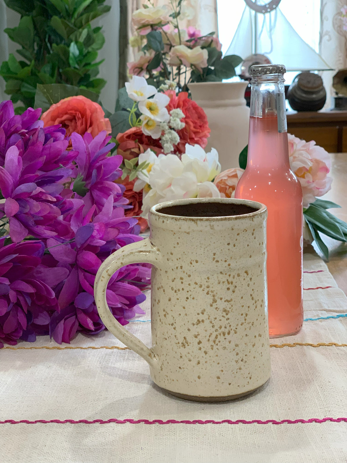 Winter White Clay Beer Mug