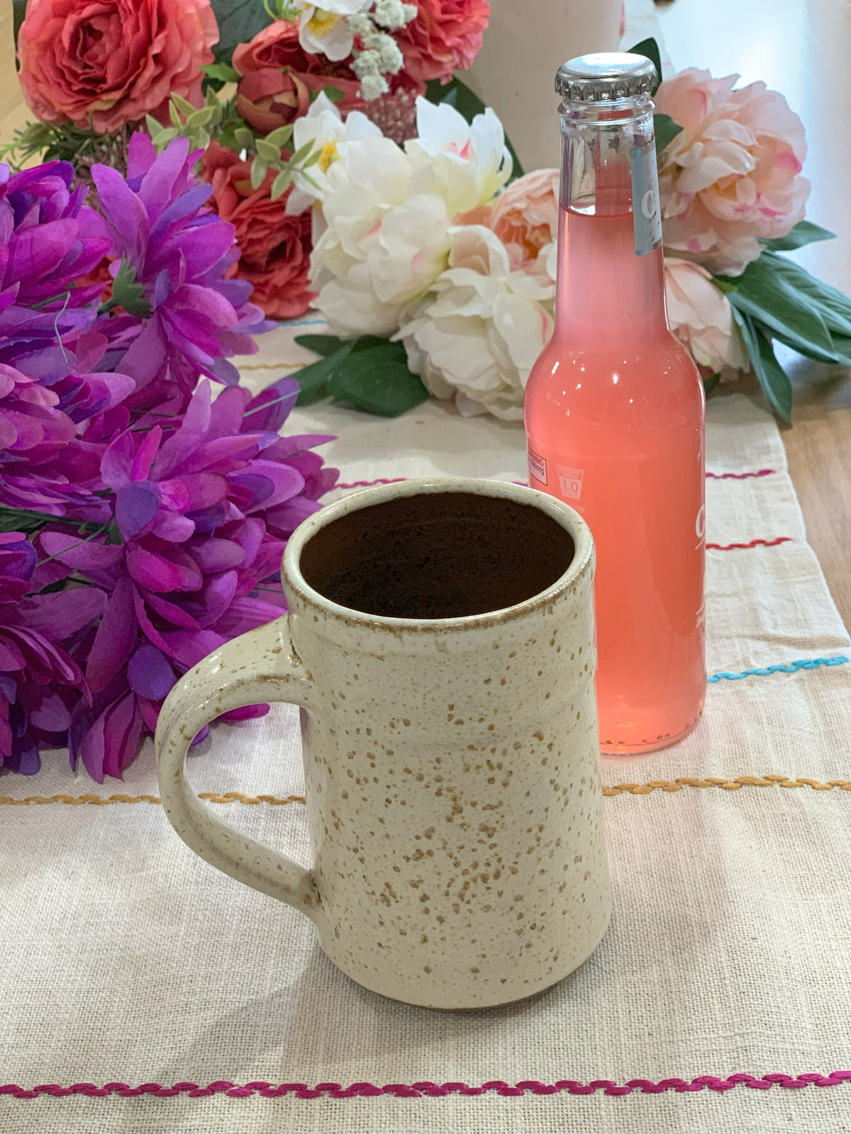 Winter White Clay Beer Mug