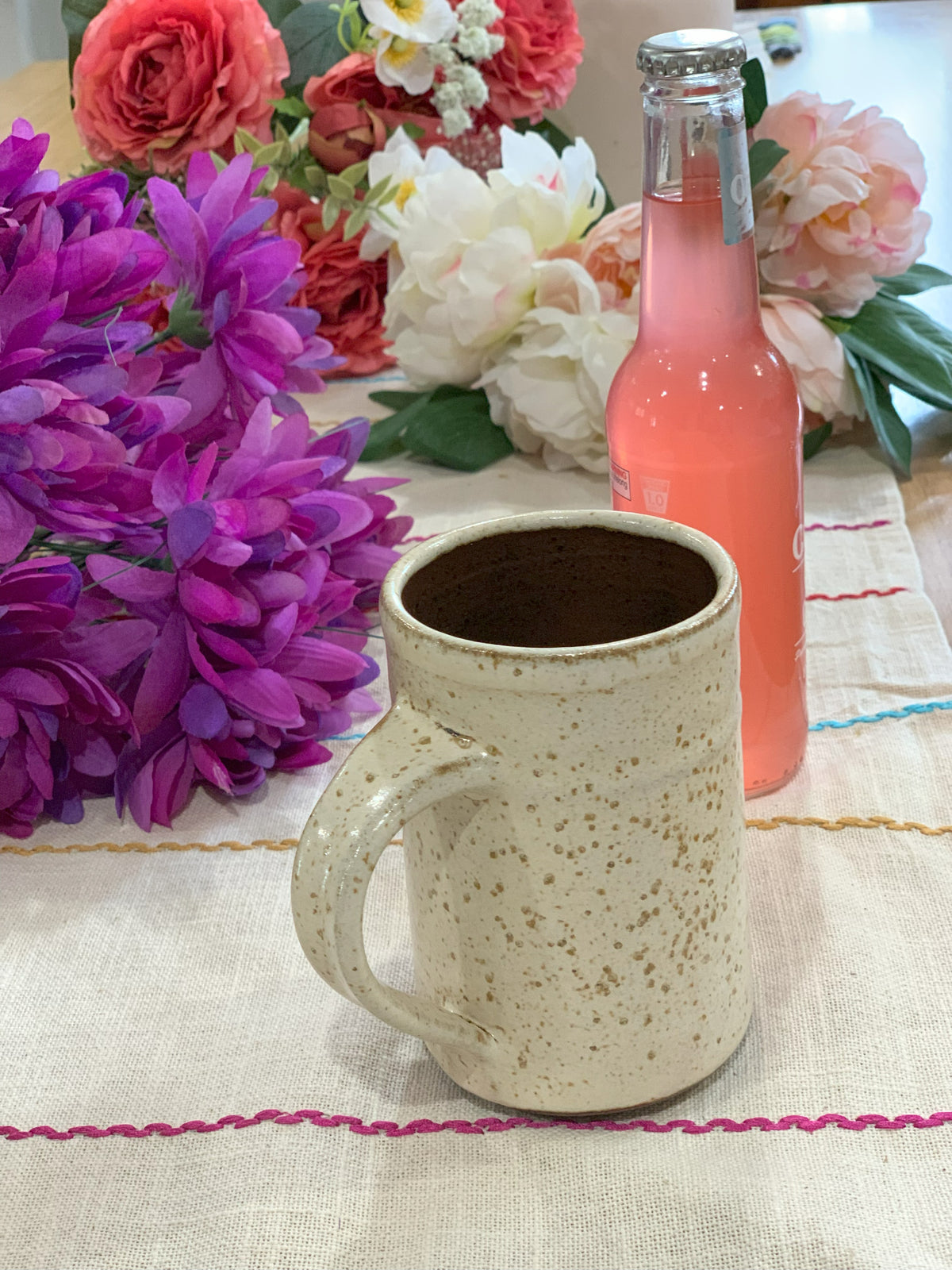 Winter White Clay Beer Mug