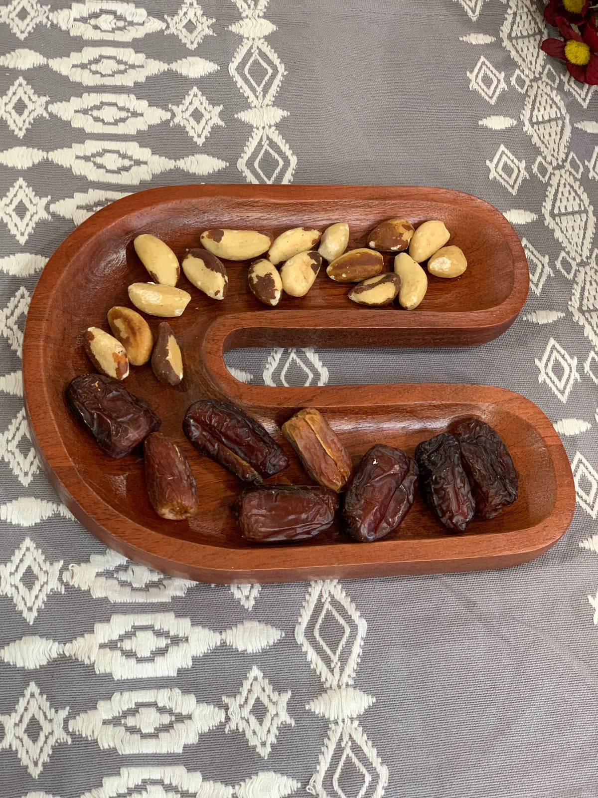 Hand Carved Magnet-Shaped Wooden Serving Platter