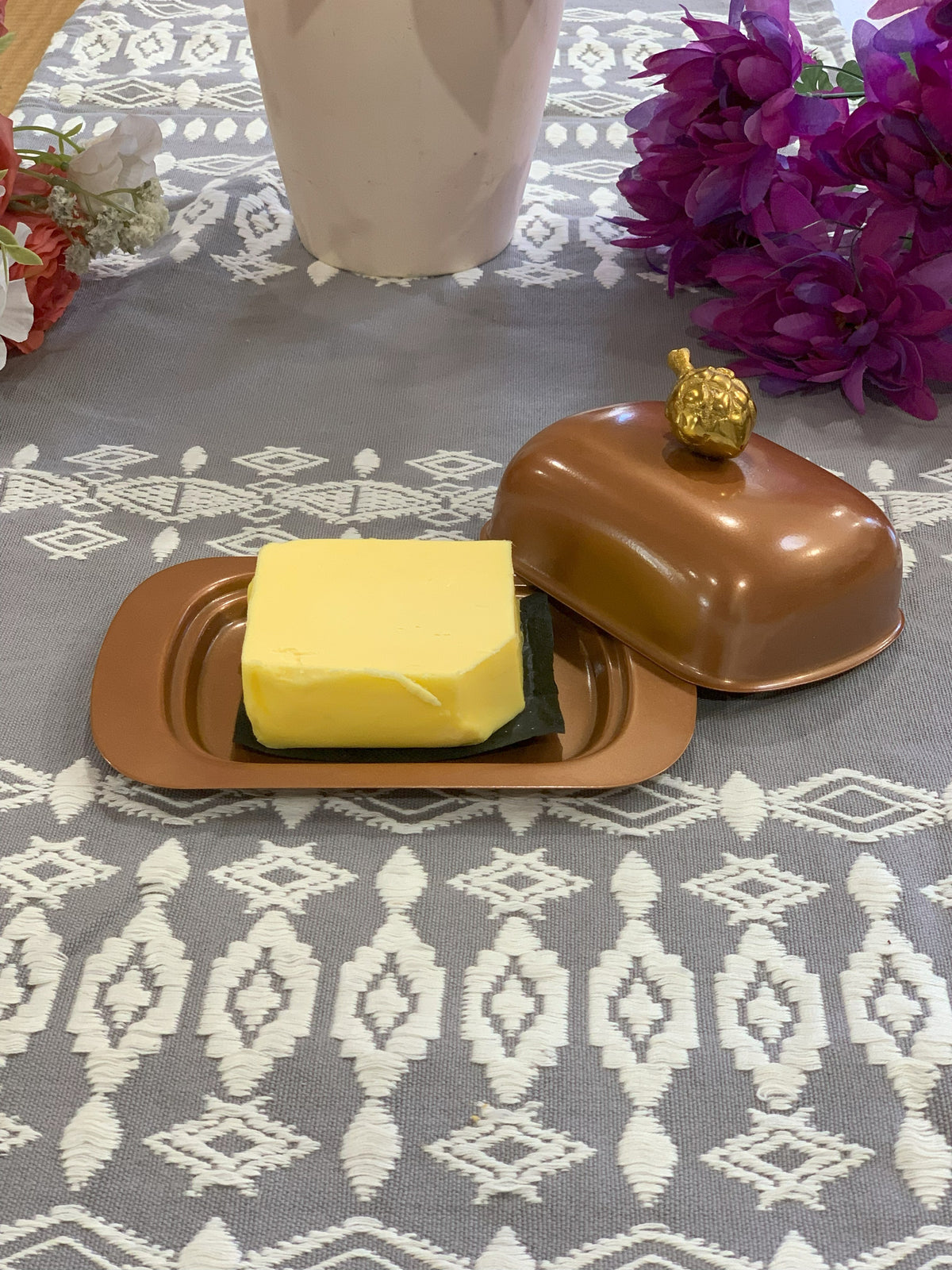 Powder-Coated Steel Classic Butter Dish