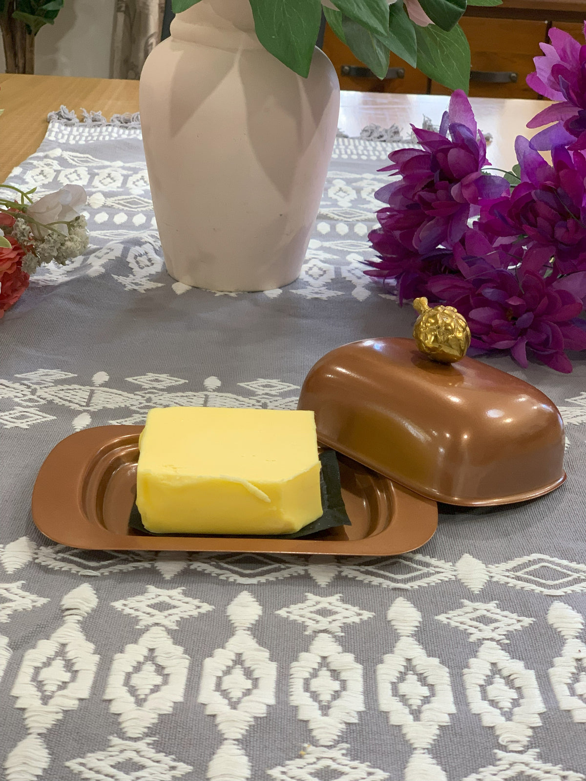 Powder-Coated Steel Classic Butter Dish
