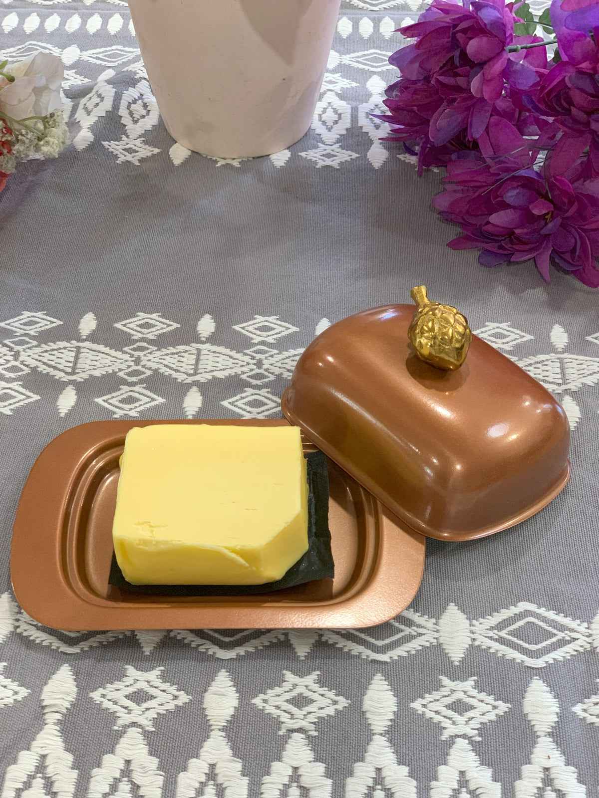 Powder-Coated Steel Classic Butter Dish