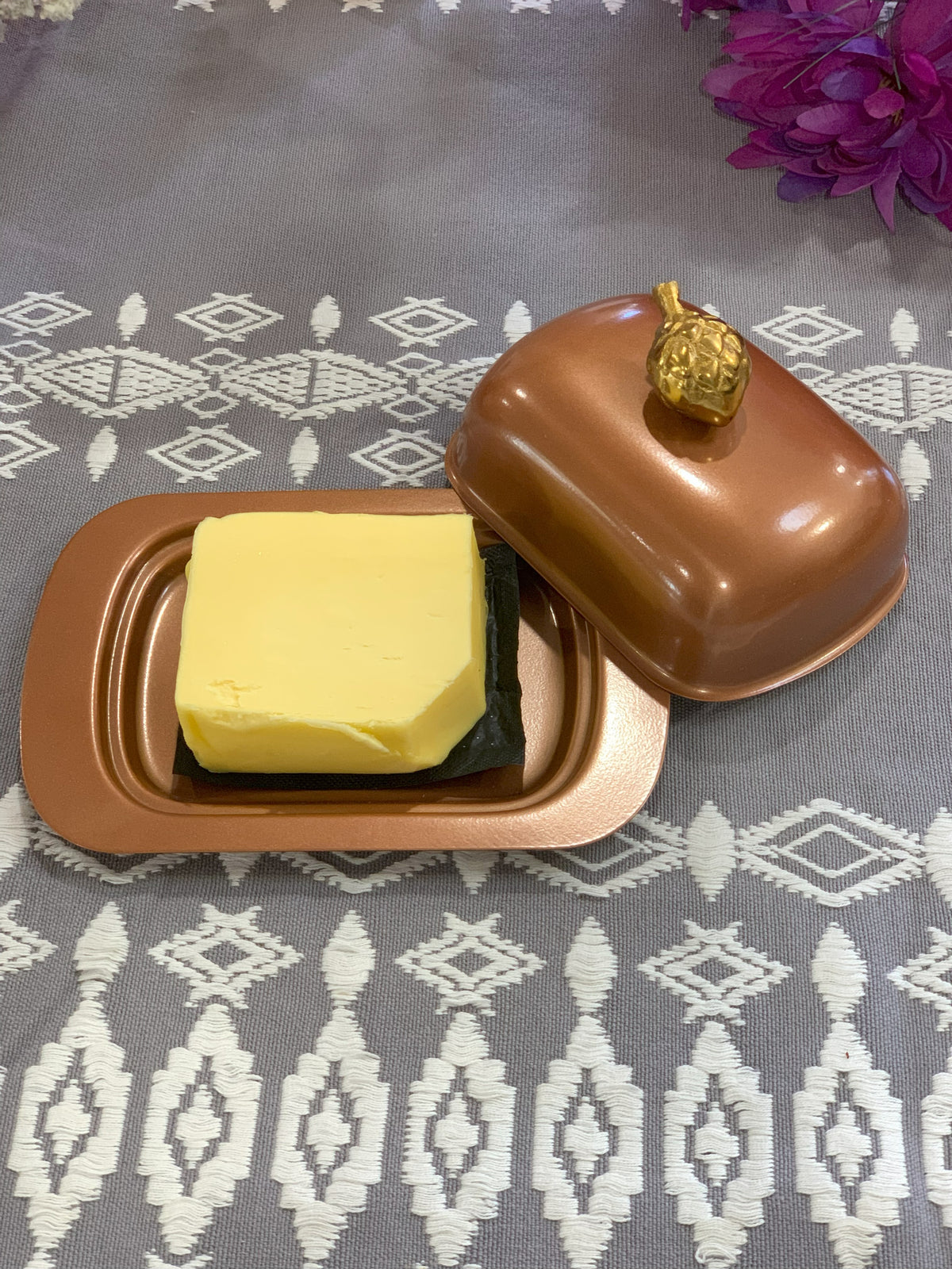Powder-Coated Steel Classic Butter Dish