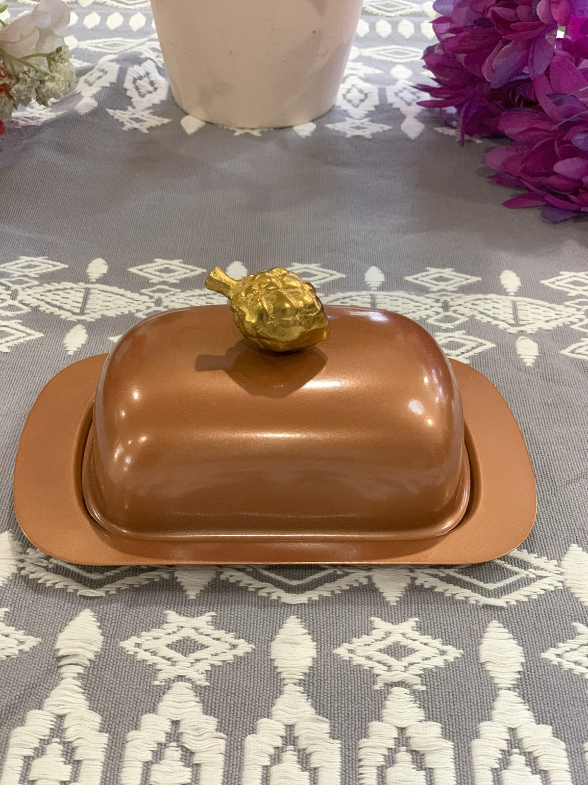 Powder-Coated Steel Classic Butter Dish