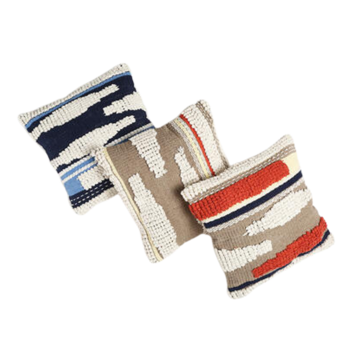 Woven Cotton Cushion Cover with Tufts
