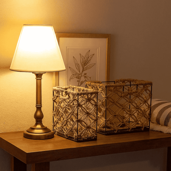 Jute Iron Baskets | Knotted Handcrafted Set of 2 Storage