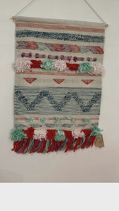 Handwoven Cotton & Wool Wall Hanging